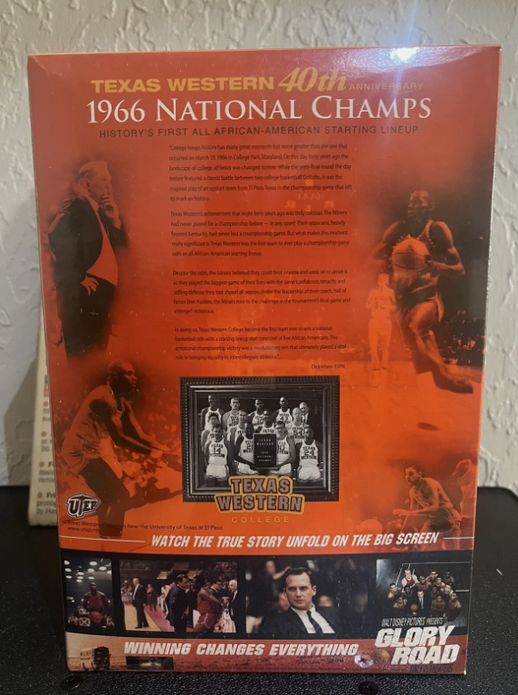 DON HASKINS AUTO - WHEATIES 40TH ANNIVERSARY BOX - UTEP - Glory Road w/ News Art